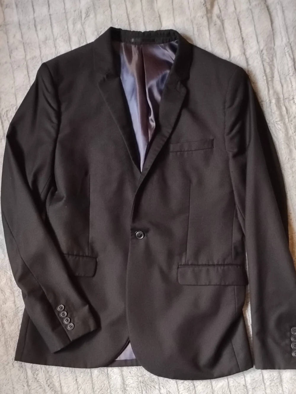 Topman Asos Black Classic Single-Breasted Blazer 40R